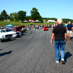 Lime Rock Park, CT.  9/4/2016. Dieter walked around the track.