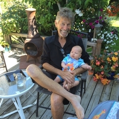 With grandson Greyson