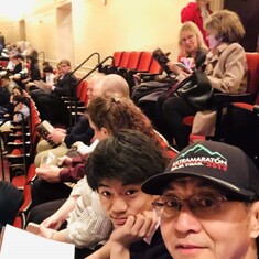 With Andrew during the break while listening to Mr. Perlman's violin at Chicago Symphony Orchestra