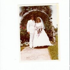 Chester and Dixie on there wedding day. July 2, 1983