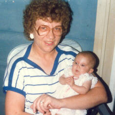 Miranda Adams- ( March 24,1986-Oct.14,1986) With Grandma Gloria