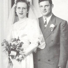 Elmer Voss and Delores Jessen - Married Feb. 6,1949
