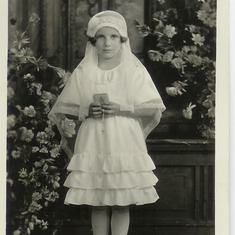 Dolores, First Communion. This was one of her favorite pictures.