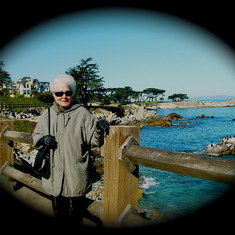 Mom at Lover's Point in Monerey, CA