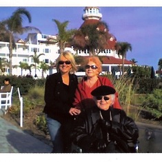 At the Hotel Del Coronado with Peggy and Joan