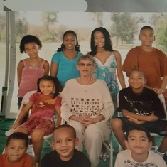 Delores with some of her great grandchildren