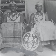 Chief Dominic Obukadata Oneya and his father Chief Augustine Emejere Oneya