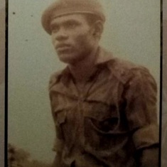 Dominic as an Infantry Officer in Aba 1971 