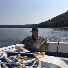 Don loved the St. Croix - 2018 picture of him riding in back of boat.