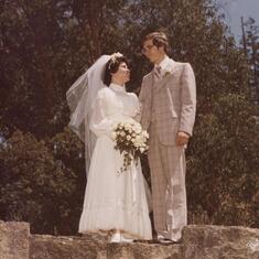 Wedding Day August 9, 1977, on the old stone bridge!