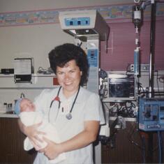 Mary Lou Steinweg, RN in the Neonatal Intensive Care Unit at NorthBay Medical Center, Fairfield, CA