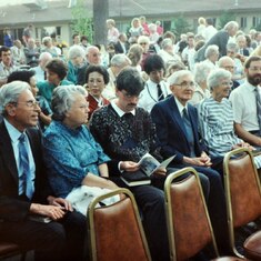 Dear family - David, Daisy, and Dwight Duffie.  Bruno and Virginia Steinweg.  Don and Mary Lou Steinweg. At Bryan and Elizabeth's graduation  from Weimar College.  June 8, 1990
