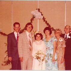 The Steinwegs - Phil, Don, Ann, Virginia, Bruno - welcome Mary Lou.  August 9, 1977