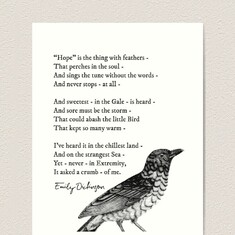 “Hope” is the thing with feathers - Emily Dickinson