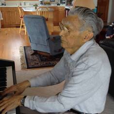 Dad playing piano March 13
