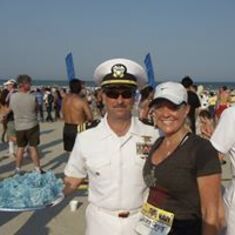 Doug and Lori at a run for the seals..Dad loved this picture.