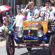Billy bossa and his uncle walter in 2012 portsmouth parade