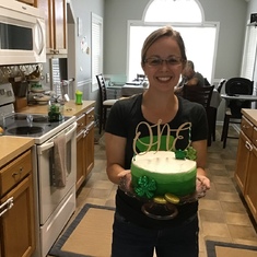 Randi baked Charlie’s one year old birthday cake !