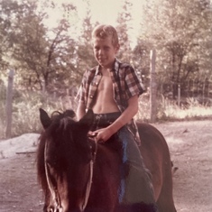 This is Jeff riding a horse of Keith and Ann