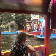 Visiting the canals in Mexico City