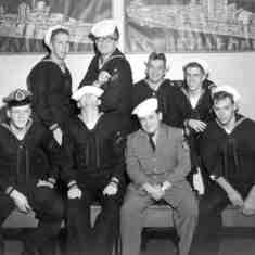 Navy Boilerman Training School Graduates Goofing Off - DDT is top row, second from left.