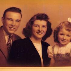 Don Dessart, and sisters Arlene,  and Nancy 1946