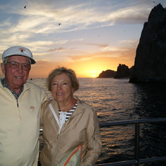 Dad and Nan, sunset