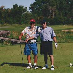 DONNIE & DAD ON GOLF COURSE