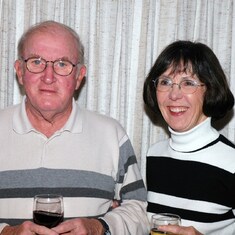 Bill and Janet Anderson celebrating with Don and Ros.