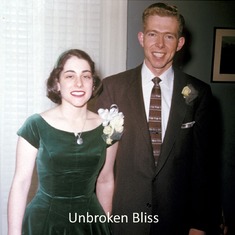 The happy couple on their wedding day, January 21, 1956.