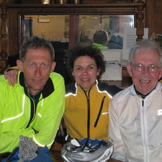 Don with good friends, David Oliver and Mary Pritchard.