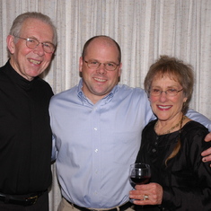 Don and Ros celebrating their 50th wedding anniversary with Jesse.