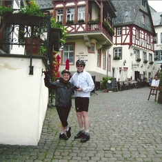 Don and Ros on a bike tour along the Mosel River, Germany 2009.