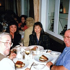 Bill, Betty, May & Don - enjoying each other over food!  (SF, 1997)