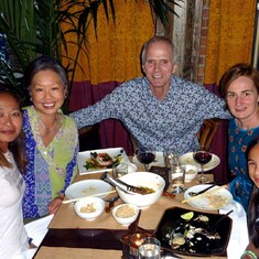 Melissa, May, John, Rochelle & Jolene.  Celebrating Don at one of his favorite restaurants (June, 2010)