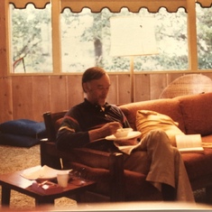 Don relaxing in beach house 1978