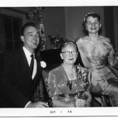 Don, his mother Frances Reilly, and Bernie, October 25, 1955