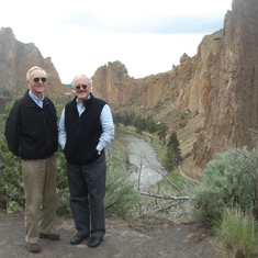 At Smith Rocks OR in 2011 Dad came along on a business trip we had to Bend