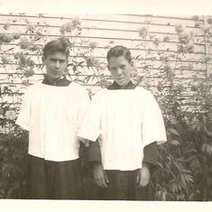 Dad (on right) as an altar boy