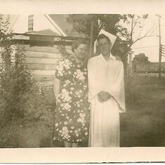 Don with his mother after graduating from high school.