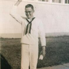 Dad enlisted in the US Naval Reserves.  He was never sent to Korea because he had a wife and child,]