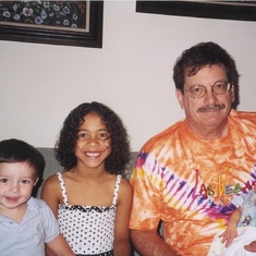 Grandpa with 3 Grandchildren