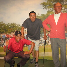 Dad with Tiger Woods at the Wax Museum, Las Vegas, May 2009