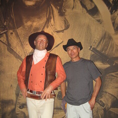 Dad with John Wayne, Wax Museum, Las Vegas, May 2009