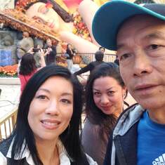 Dad, Kelita and Larissa in Las Vegas, Bellagio 2018