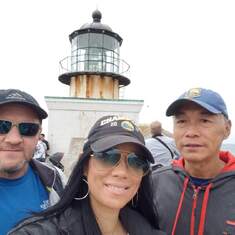 Dad, Kelita and Jonthan at Point Bonita Lighthouse, August 2019