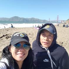 Dad and Kelita at Baker Beach, SF April 2019