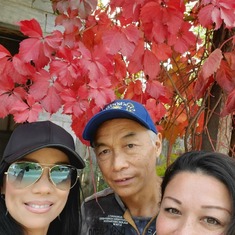 Dad, Kelita and Larissa visiting the town of Volcano, Oct 2020