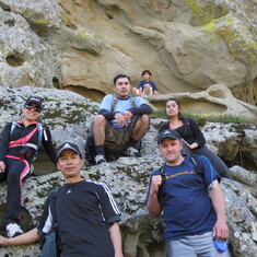 Dad and Family hiking at Las Trampas, 2008