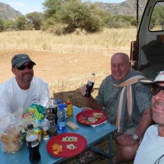 Safari picnic lunch with Mike & Steve